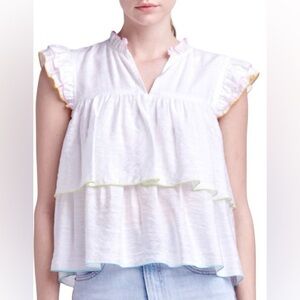 English Factory White Layered Blouse